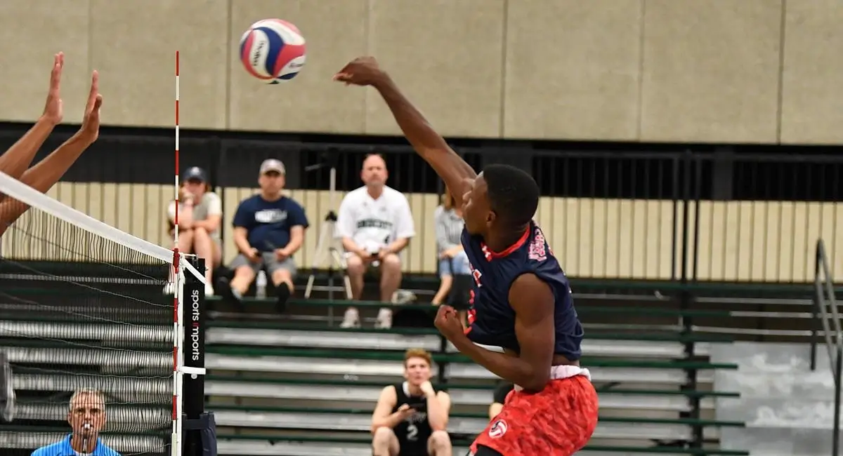 powerful volleyball spike